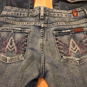 7 For All Mankind "A" Pocket Rhinestone Jeans 26